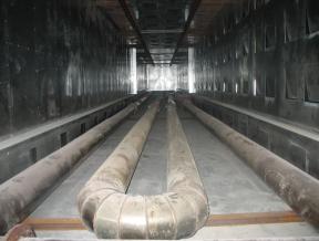 煤、生物顆粒加熱固化爐內(nèi)部